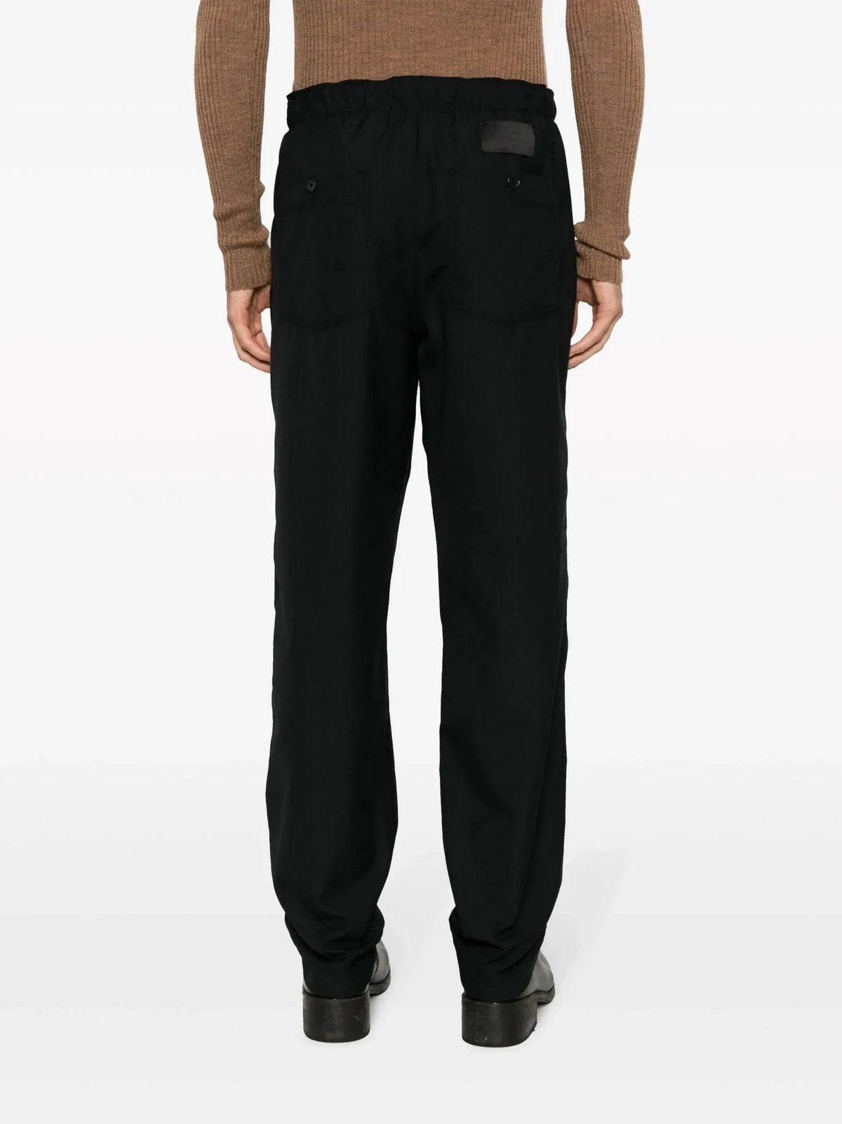 Straight-Leg Navy Trousers