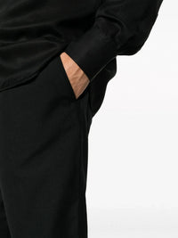 Straight-Leg Navy Trousers