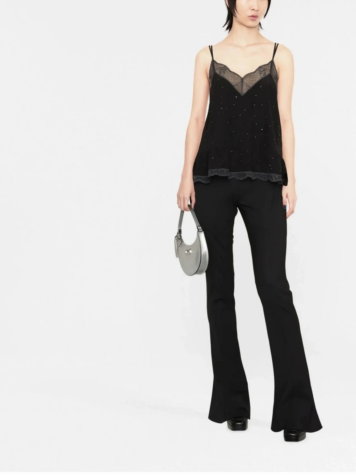 Crystal Embellished Black Vest