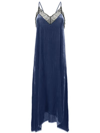 Velvet Lace Navy Dress