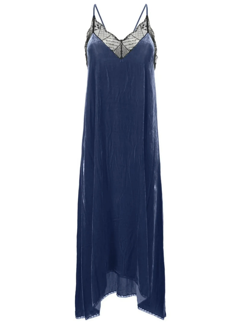 Velvet Lace Navy Dress