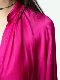 Tink Satin Red Blouse