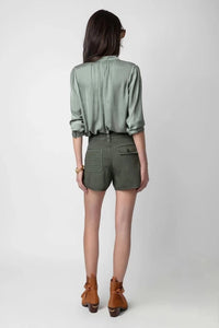 Tink Satin Red Blouse