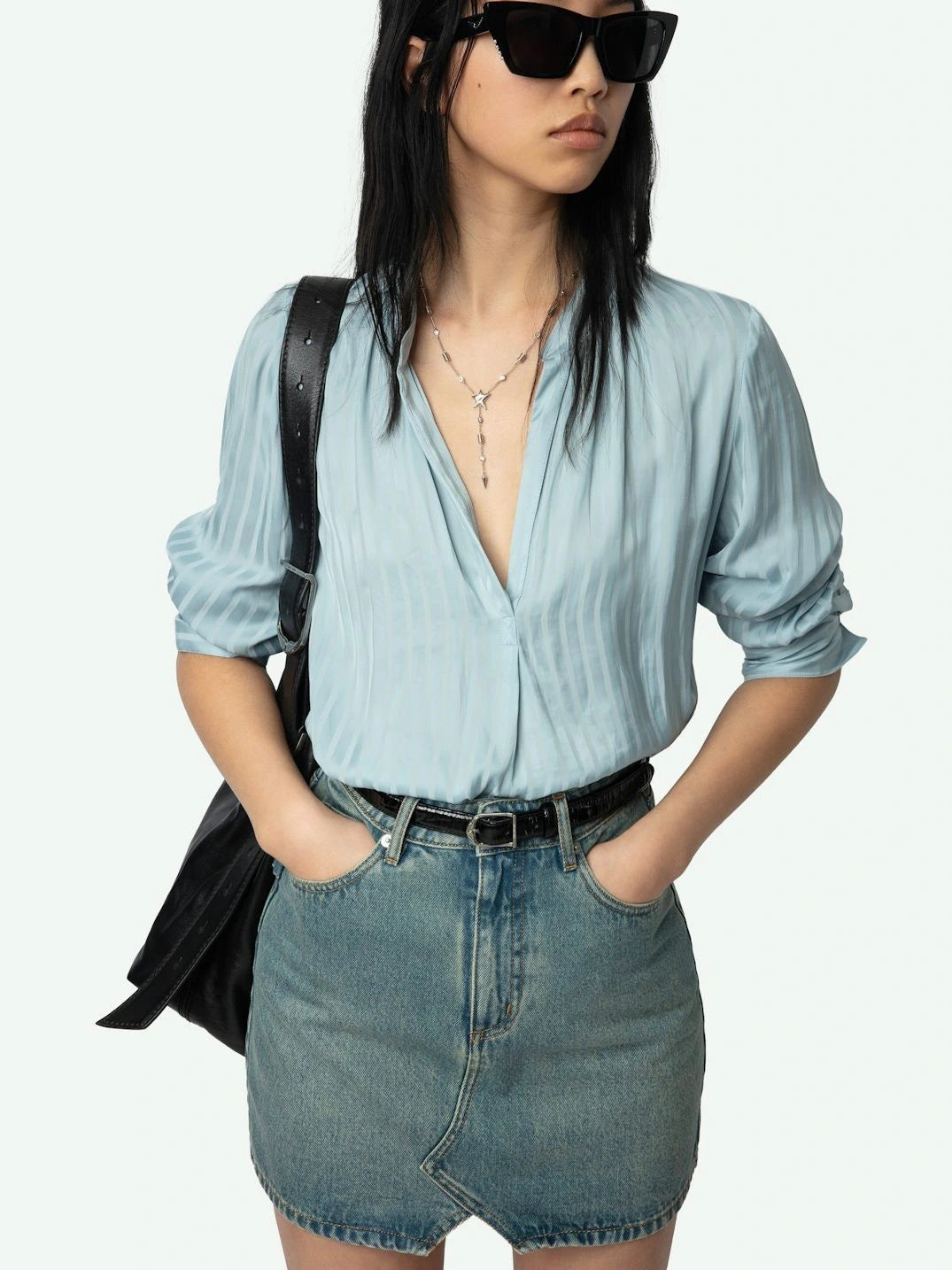 Tink Satin Red Blouse