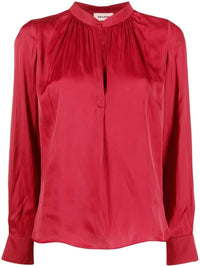 Tink Satin Red Blouse