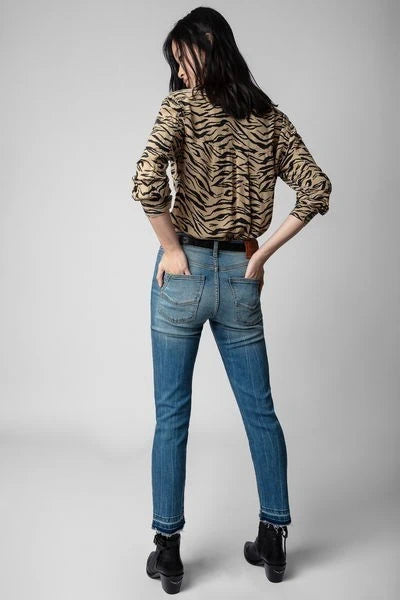 Tiger Print Naturel Shirt