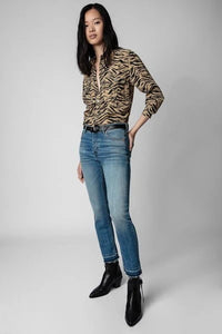 Tiger Print Naturel Shirt