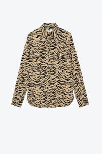 Tiger Print Naturel Shirt