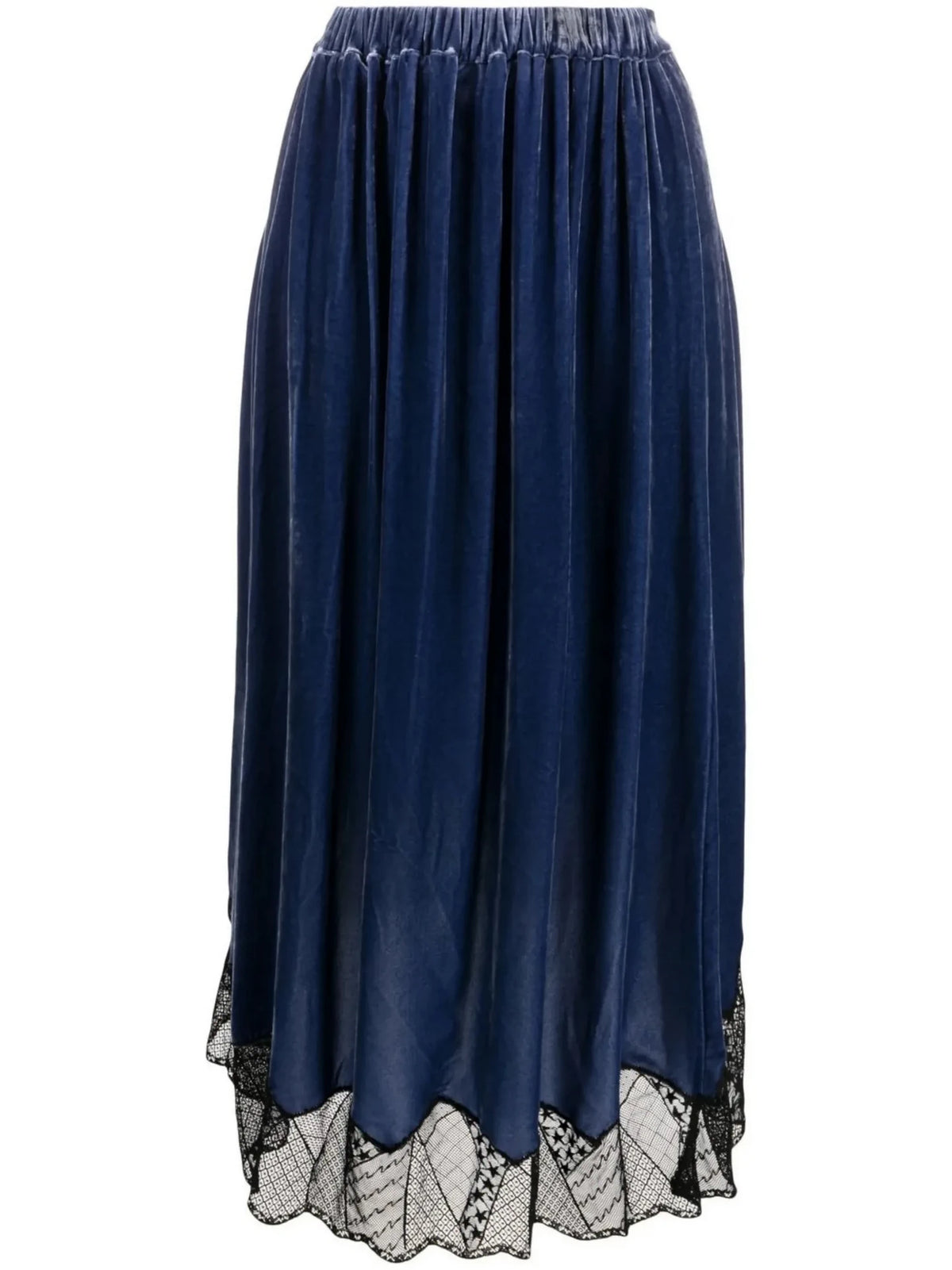 Lace Panel Navy Skirt