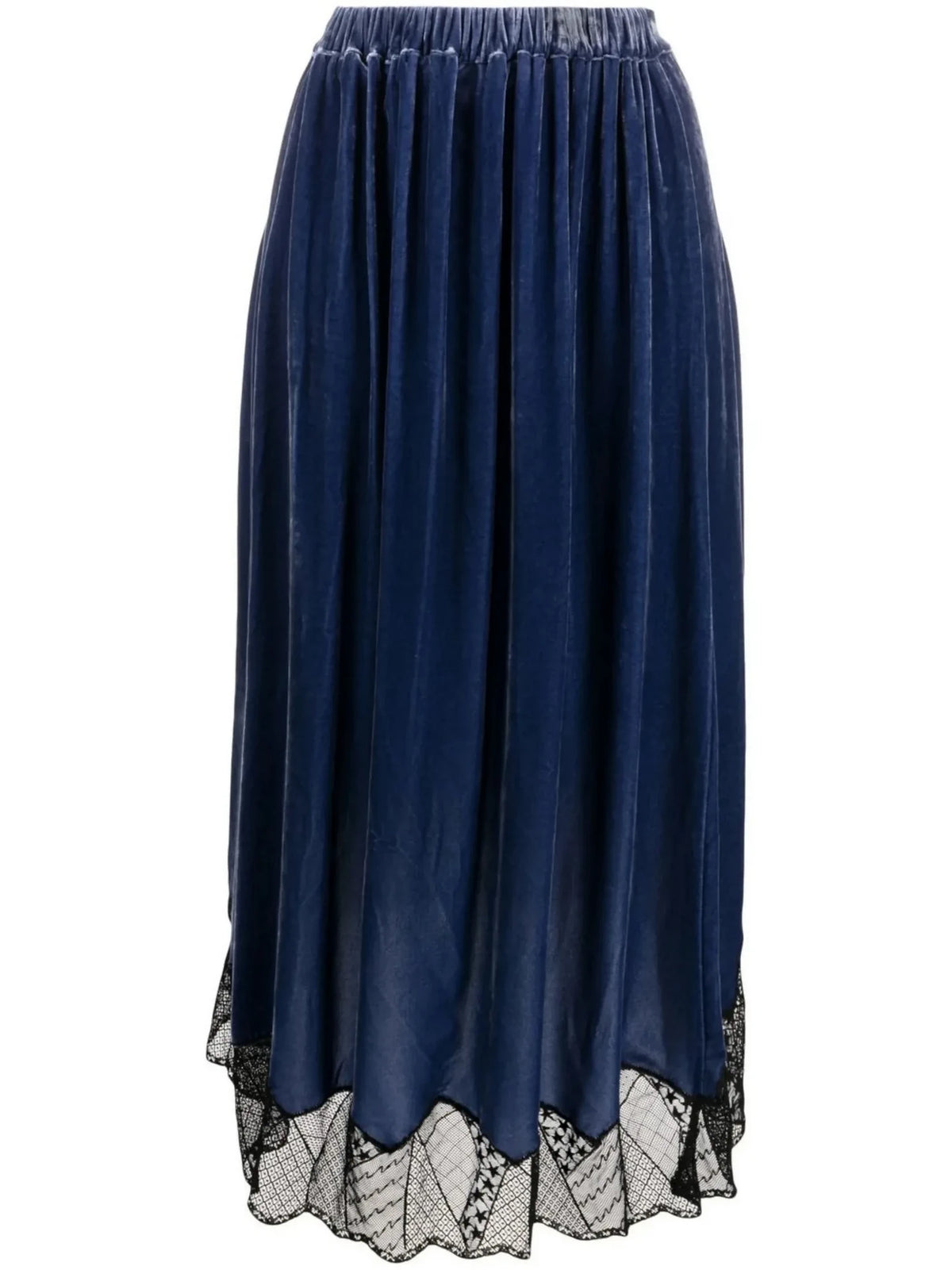 Lace Panel Navy Skirt