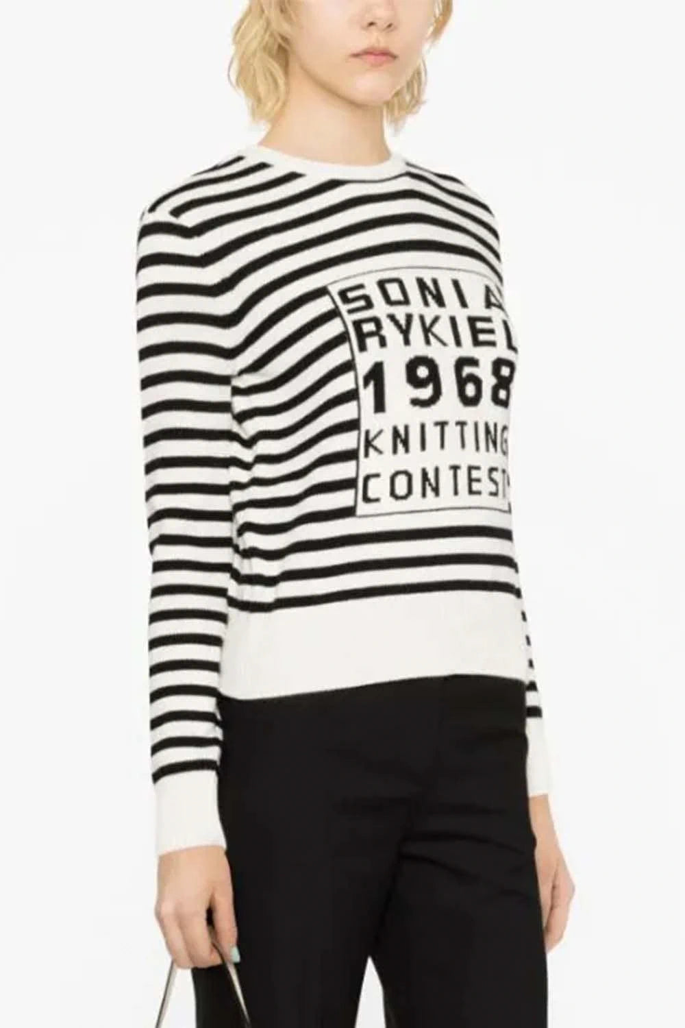 Striped Black/Ecru Sweater