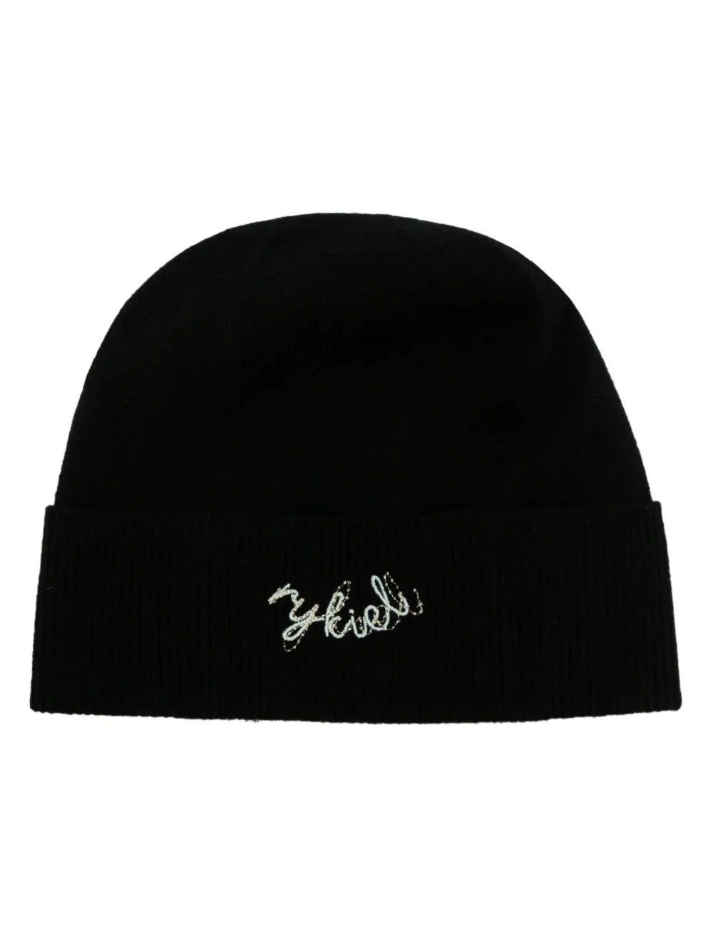 Embroidered Black Bonnet Cap
