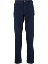 Moleskin Logo-Patch Navy Trousers