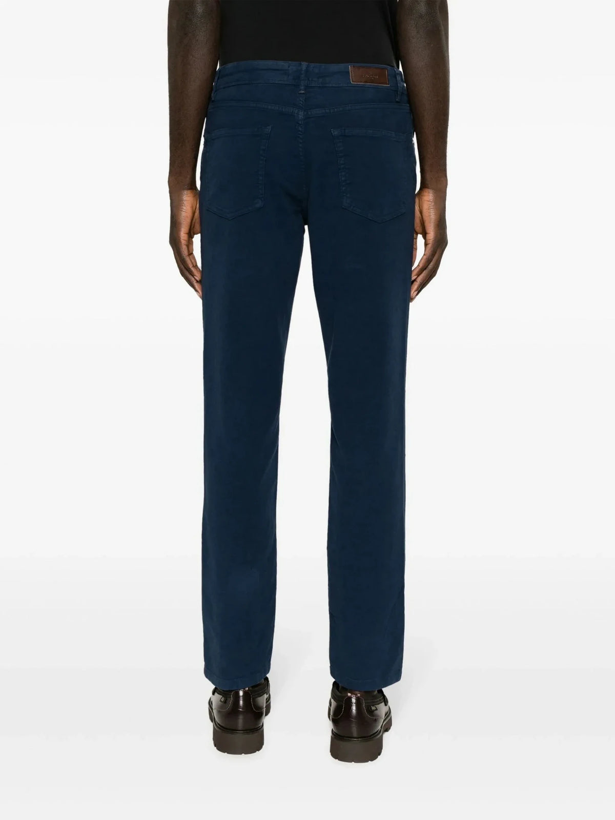 Moleskin Logo-Patch Navy Trousers