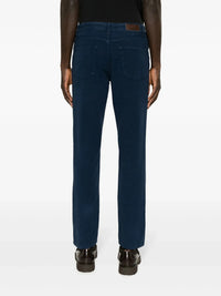 Moleskin Logo-Patch Navy Trousers