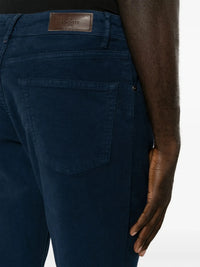 Moleskin Logo-Patch Navy Trousers