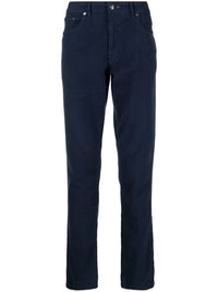 Moleskin Logo-Patch Navy Trousers