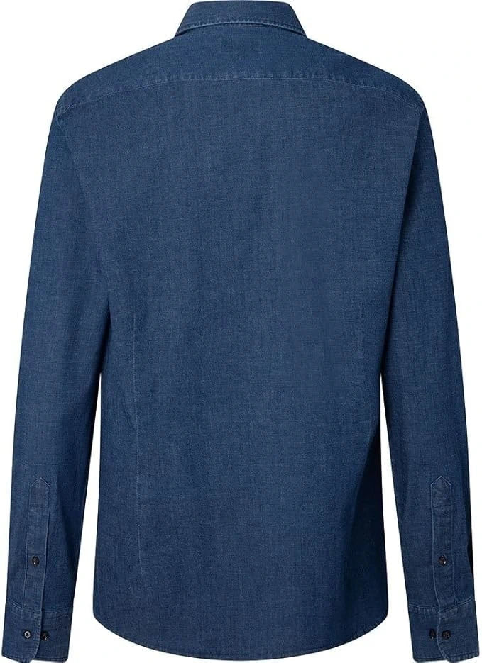 Dark Stretch Denim Blue Shirt