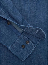 Dark Stretch Denim Blue Shirt