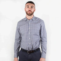 Two Colour Poplin Blue/Yellow Shirt