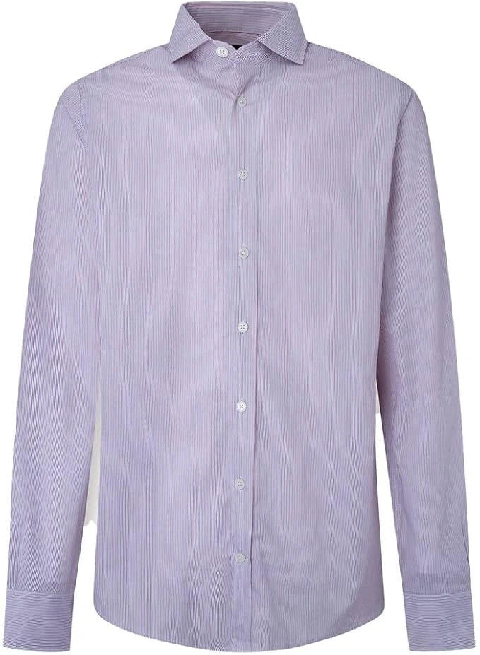 Two Colour Poplin Blue Shirt