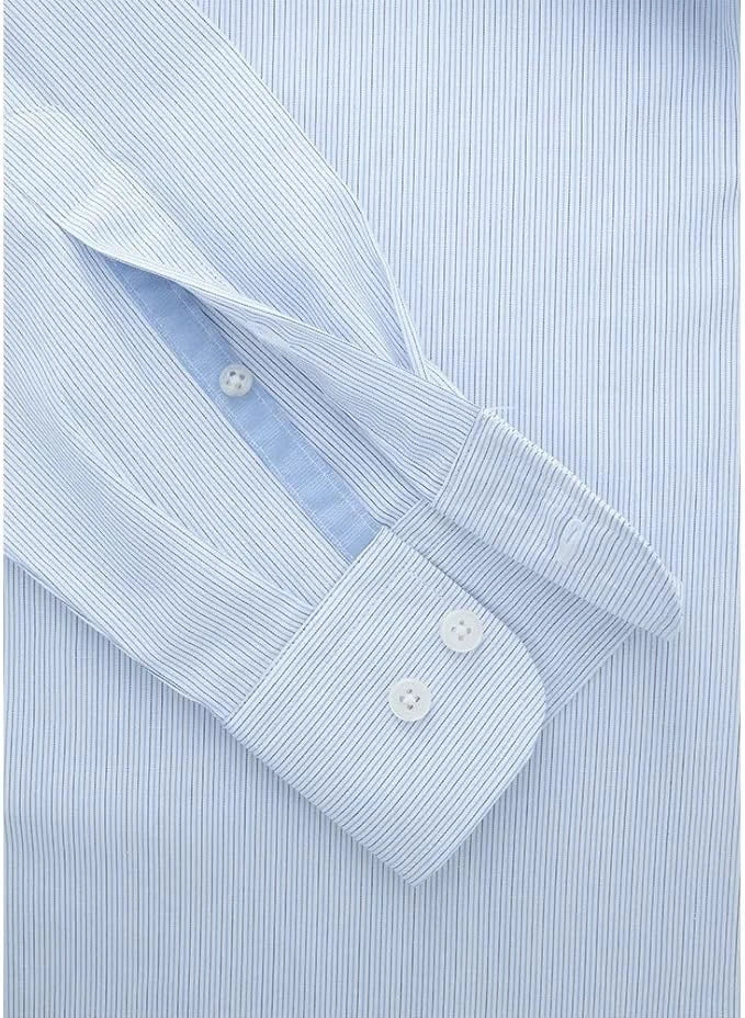 Two Colour Poplin Blue Shirt
