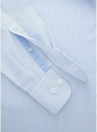 Two Colour Poplin Blue Shirt