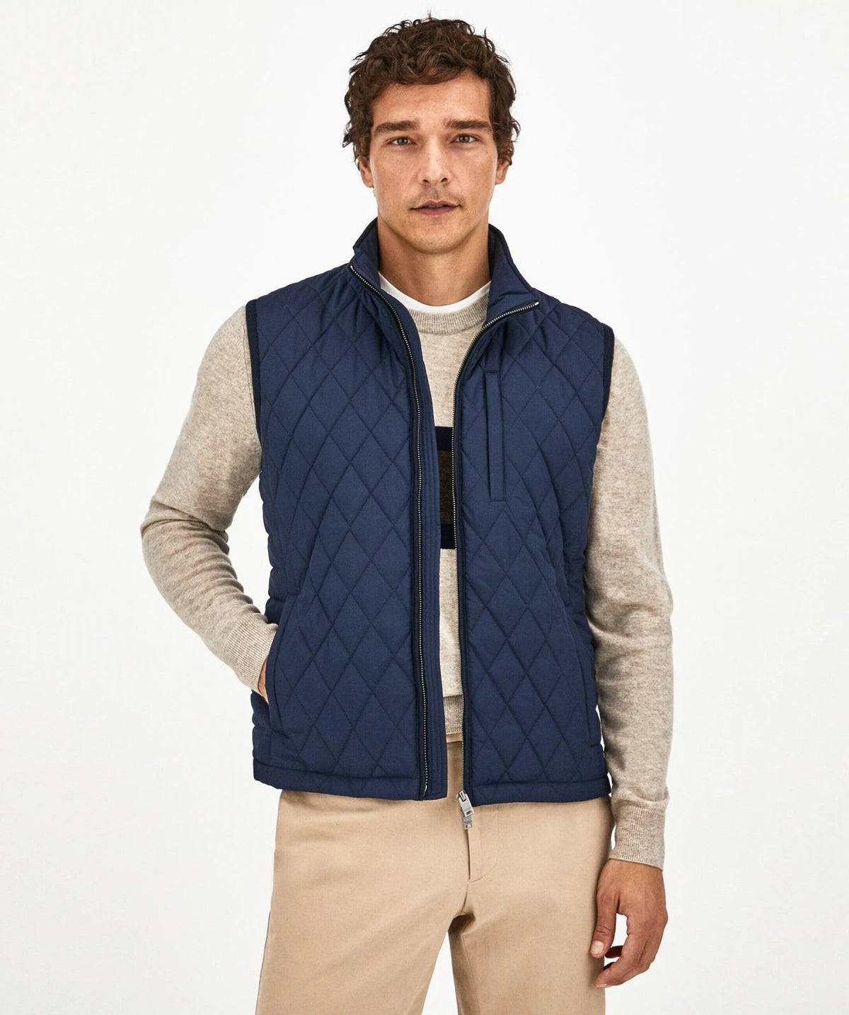 Water-Resistant Navy Blue Gilet