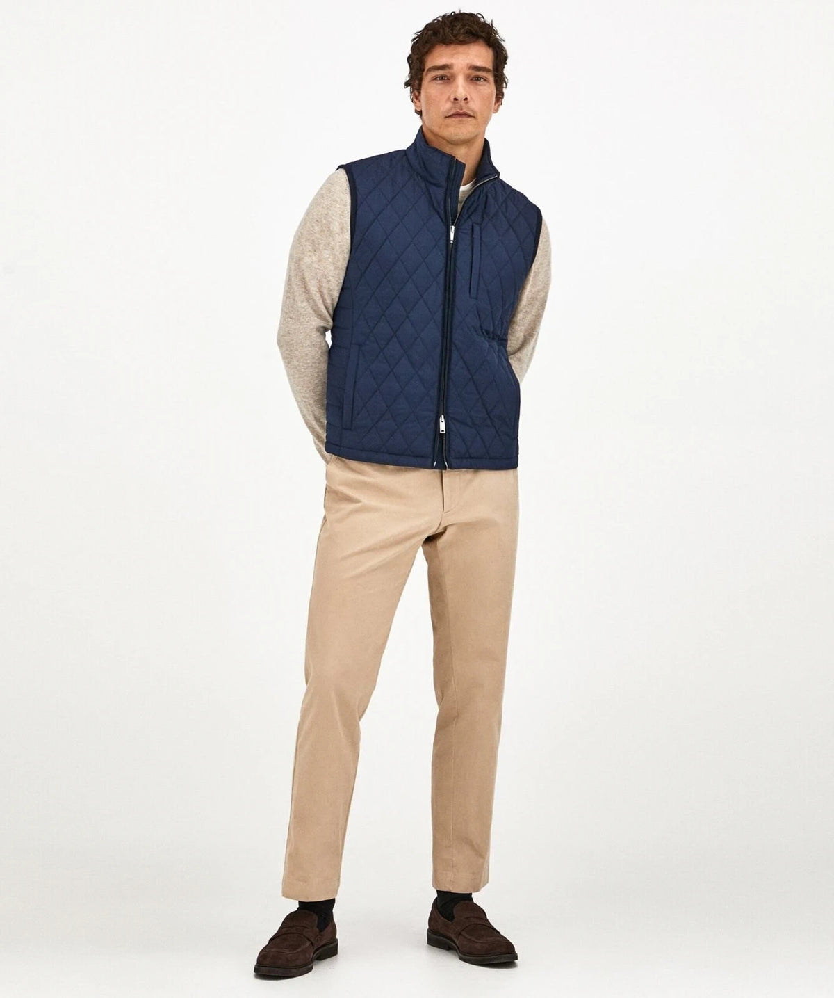 Water-Resistant Navy Blue Gilet