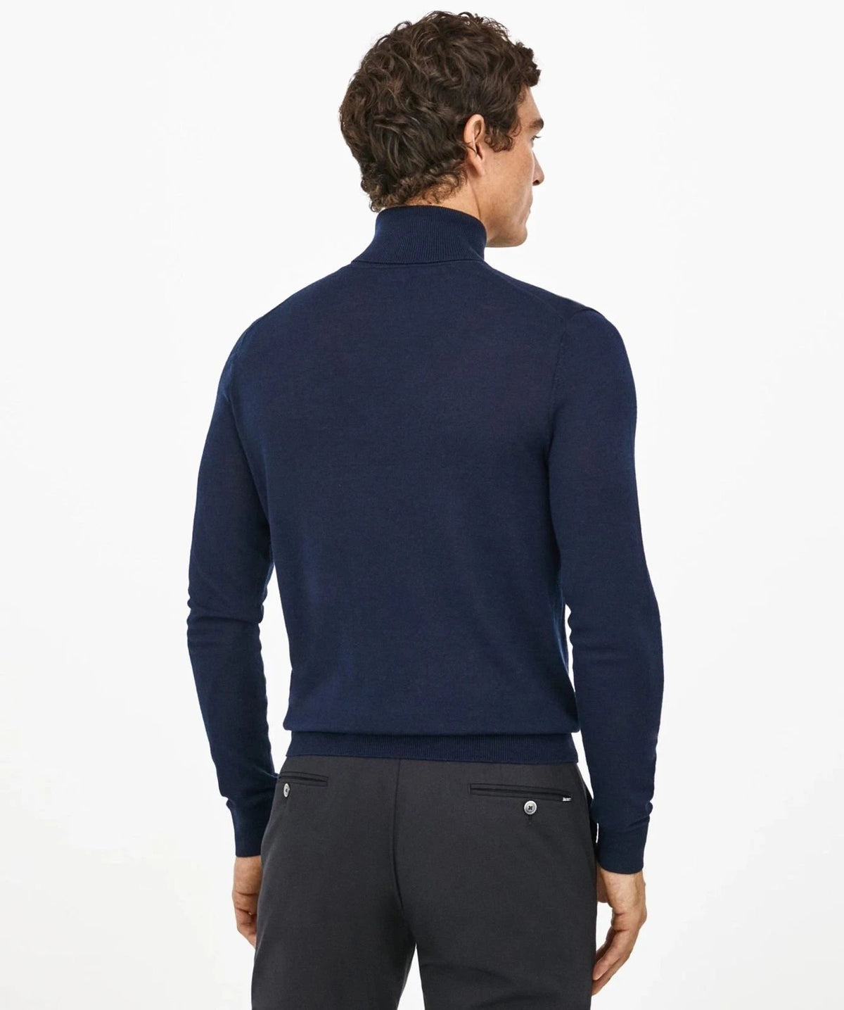 Merino Silk Navy Sweater