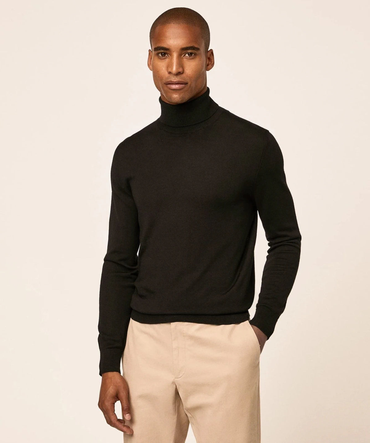 Merino Silk Navy Sweater