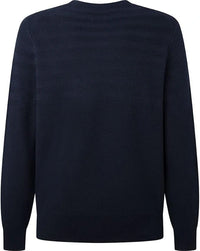 Hbone Texture Navy Blue Sweater