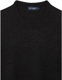 Herringbone Jacquard Black Sweater