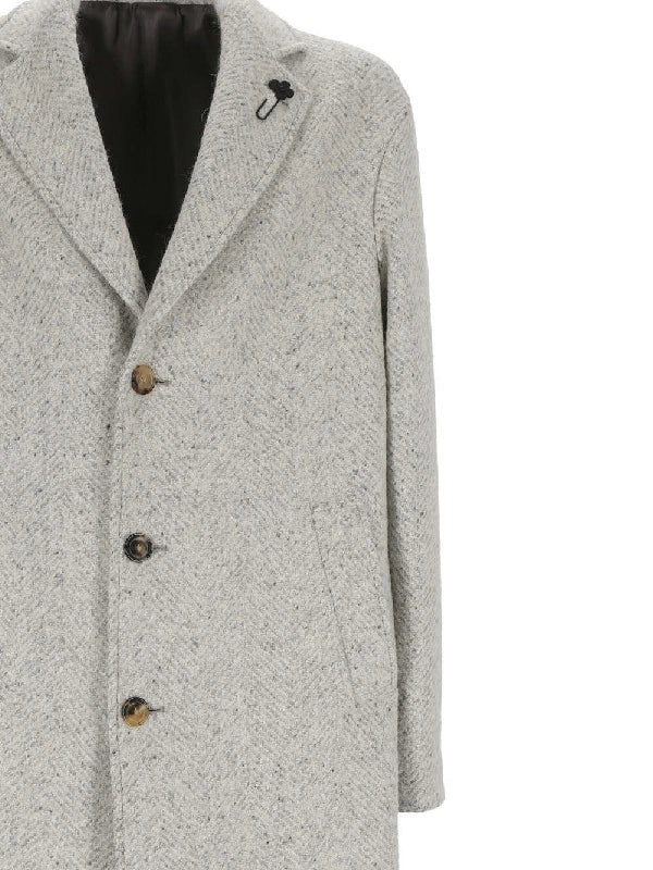 Boutonniere Pin Grey Coat