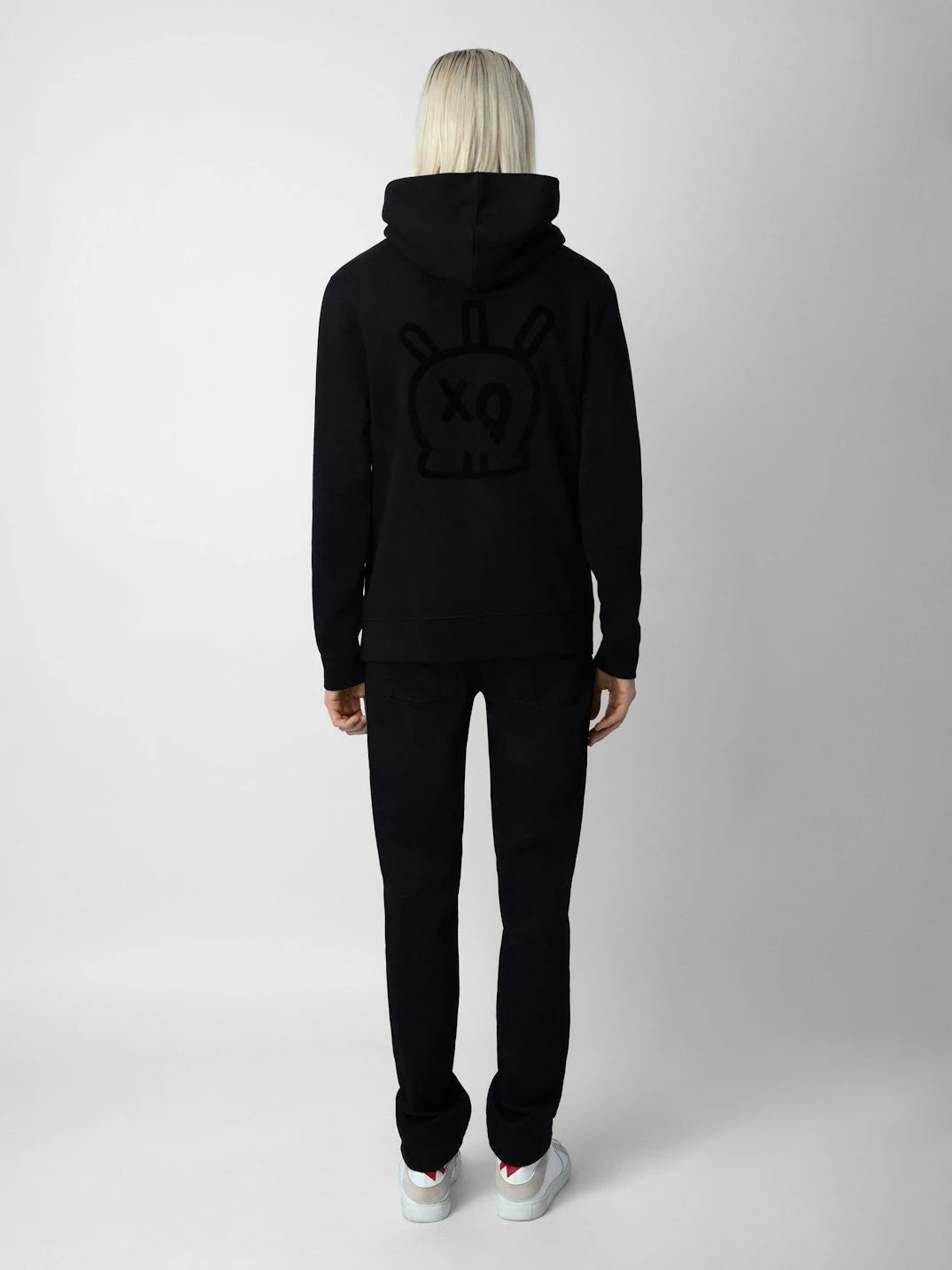 Sanchi Skull Black Hoodie