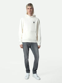 Sanchi Skull White Hoodie