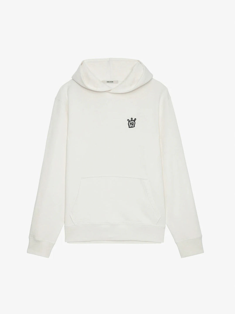 Sanchi Skull White Hoodie