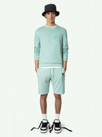 Stony Chevron Skull Green Sweatshirt