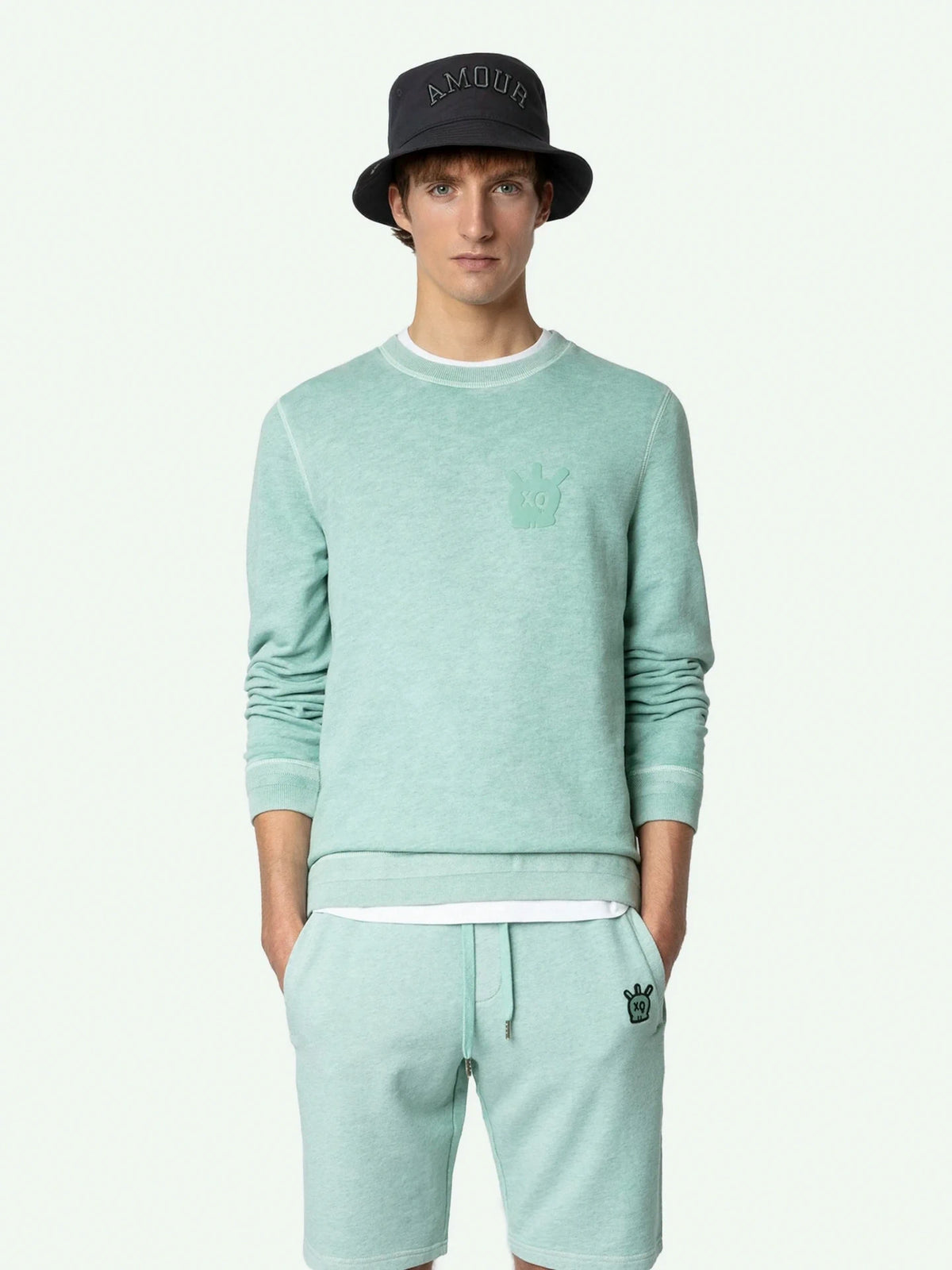 Stony Chevron Skull Green Sweatshirt