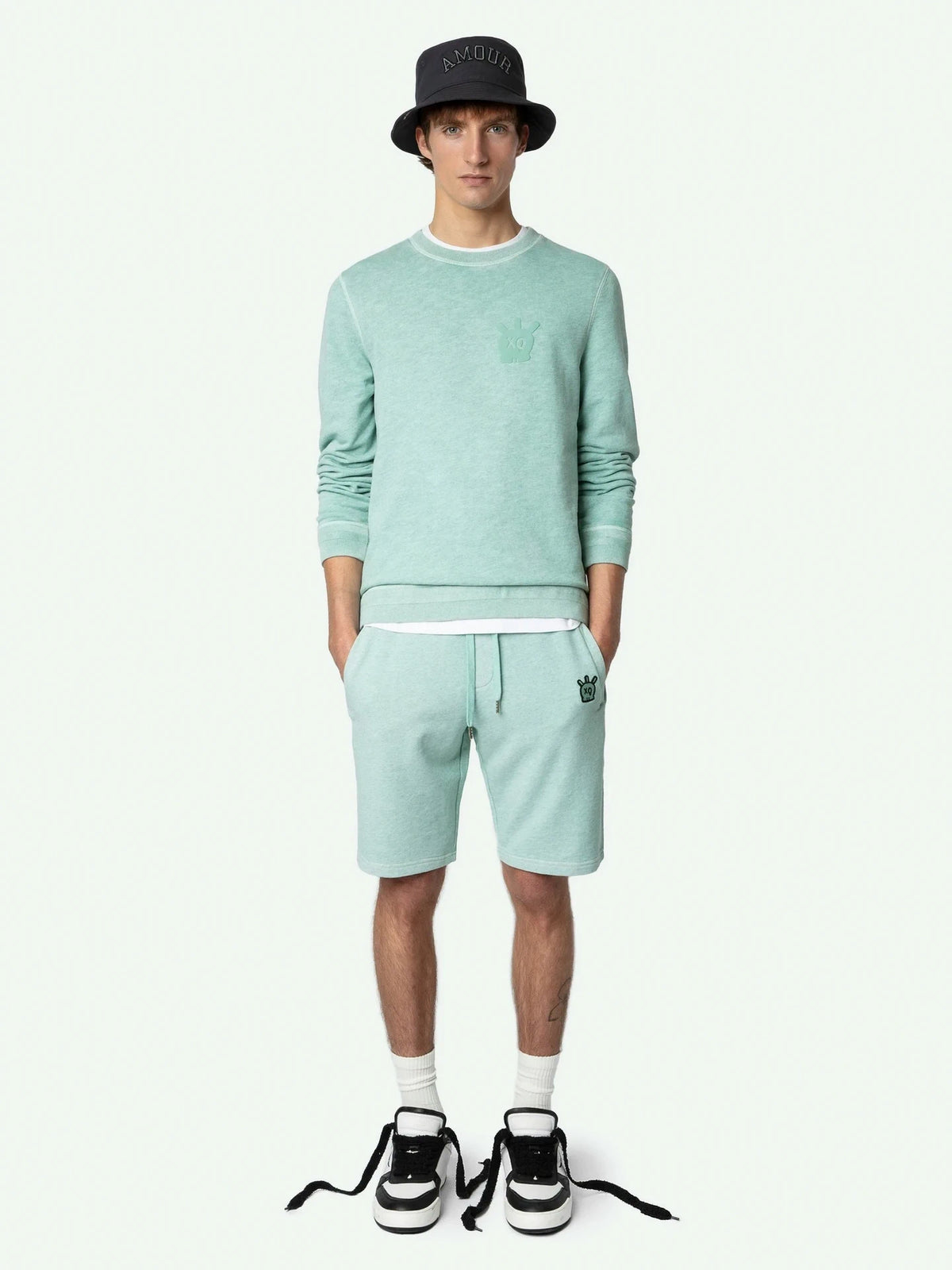 Stony Chevron Skull Green Sweatshirt