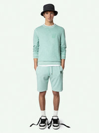 Stony Chevron Skull Green Sweatshirt