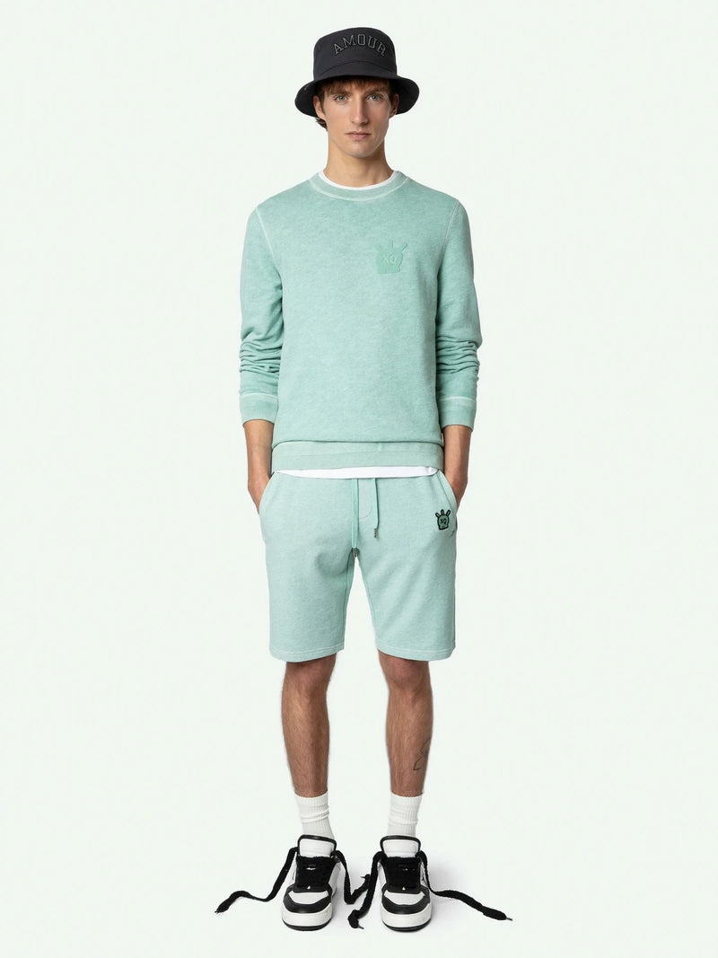 Stony Chevron Skull Green Sweatshirt