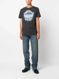 Tommy Logo-Print Grey T-Shirt