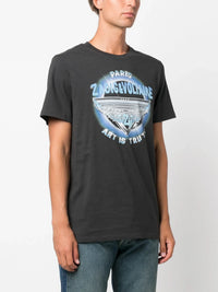 Tommy Logo-Print Grey T-Shirt