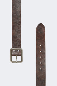 Crackled Leather Brown Belt