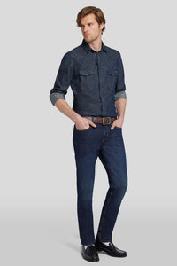 Crackled Leather Brown Belt