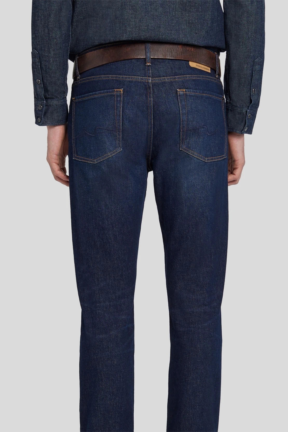 Crackled Leather Brown Belt