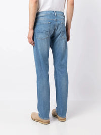 Stonewashed Mid-Rise Blue Jeans