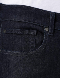 Slim-Cut Logo-Patch Navy Blue Jeans