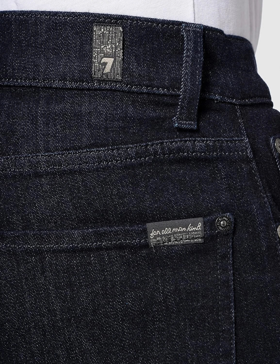Slim-Cut Logo-Patch Navy Blue Jeans